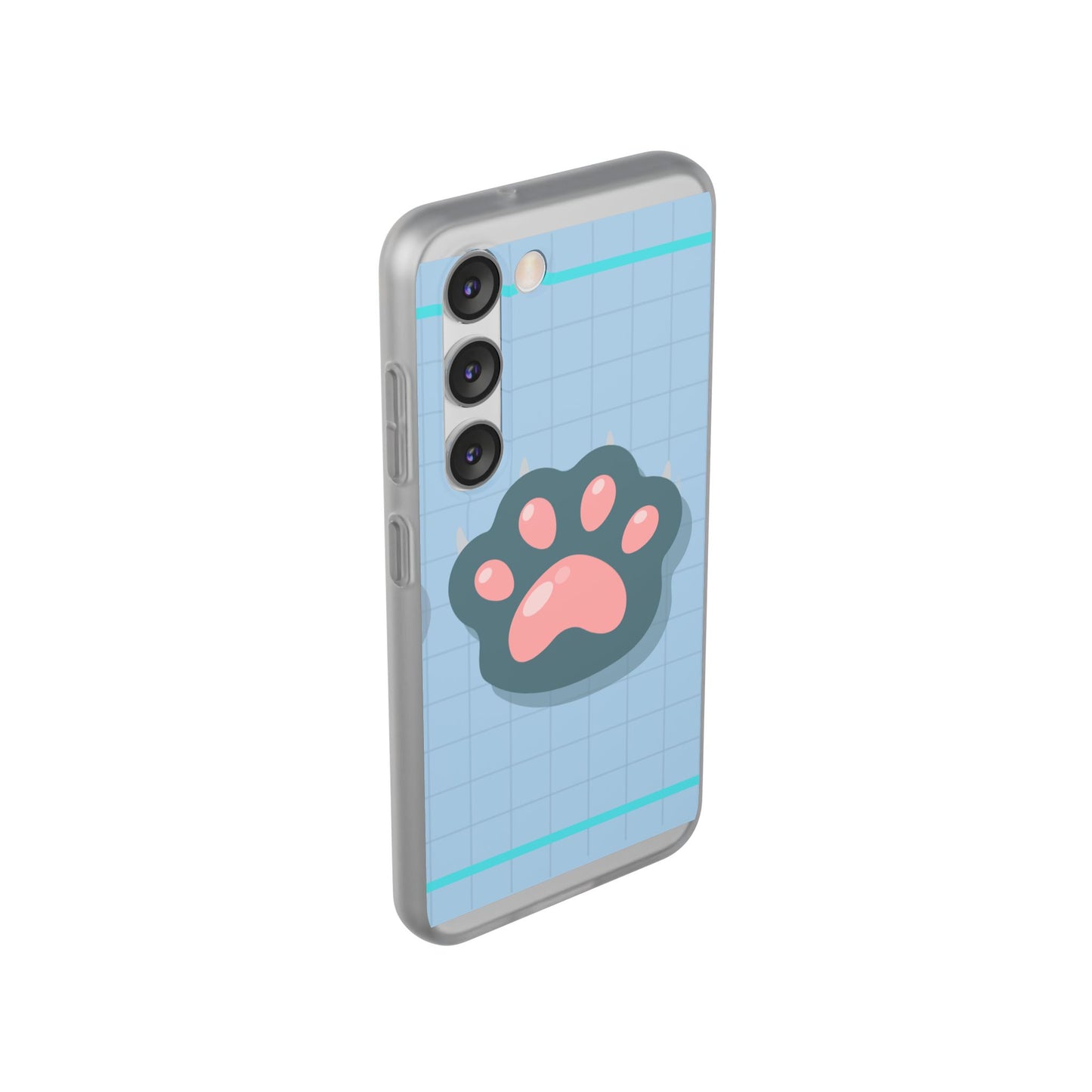 Paw Print Phone Case, Cute Pet Lover Flexi Cases, Dog Cat Accessory, Gift for Animal Lovers, Durable and Stylish Gadget Cover