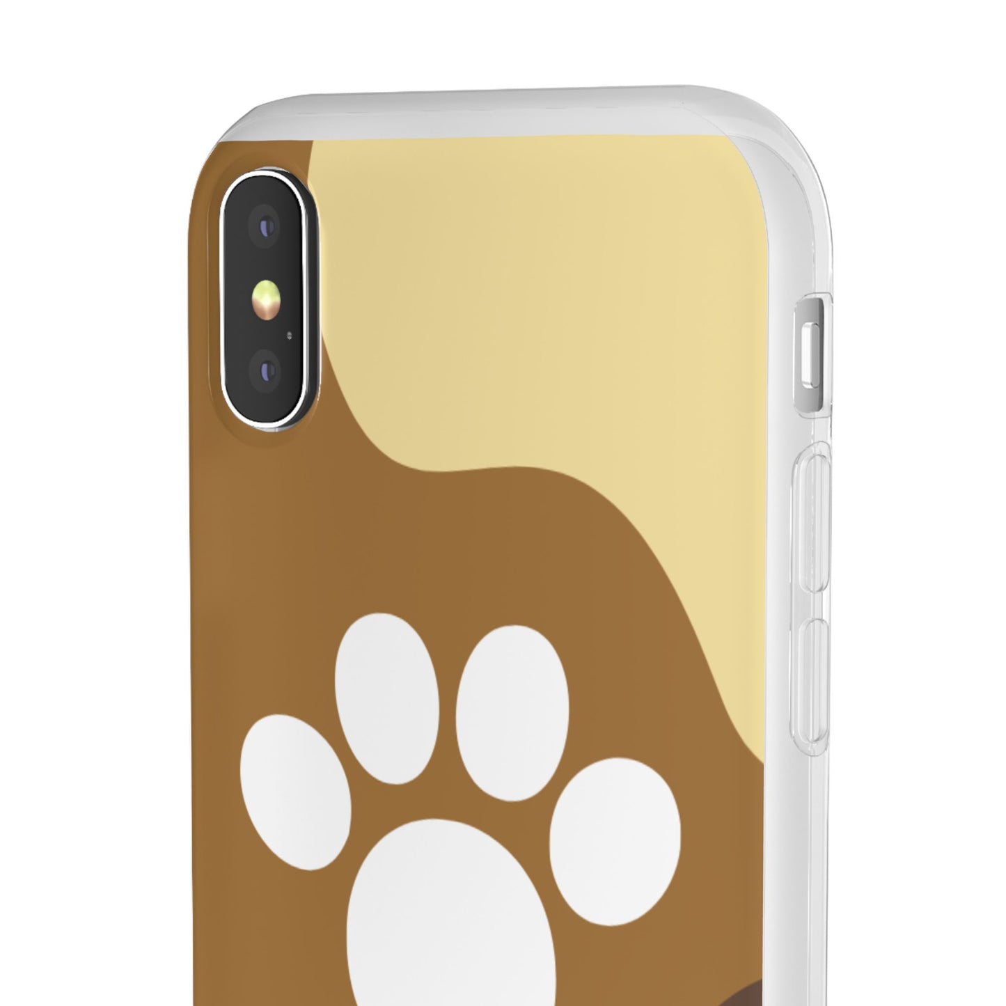 Pet Lover's Flexi Case, Cute Dog Paw Phone Cover, Animal Lover Gift, Dog Mom Accessory, Unique Pet Design Case