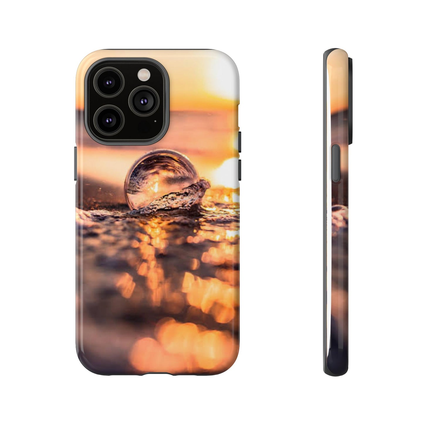 Sunset Bubble Phone Case, Tough Cases, Beach Lover Gift, Summer Vibes, Cell Phone Accessories, Unique Design, Nature Photography
