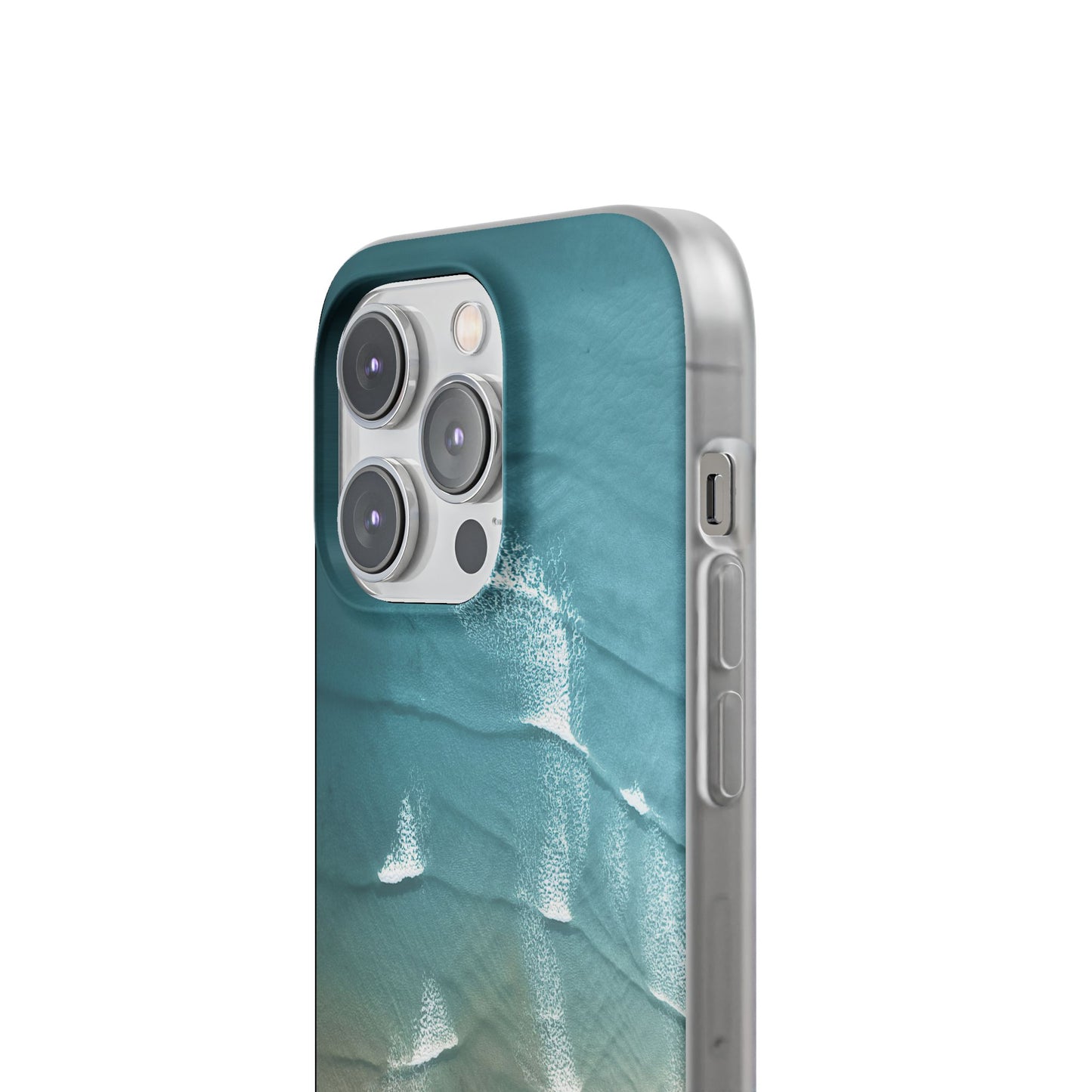 Ocean Waves Inspirational Phone Case, Beach Flexi Case, Life Quote Accessory, Coastal Decor, Gift