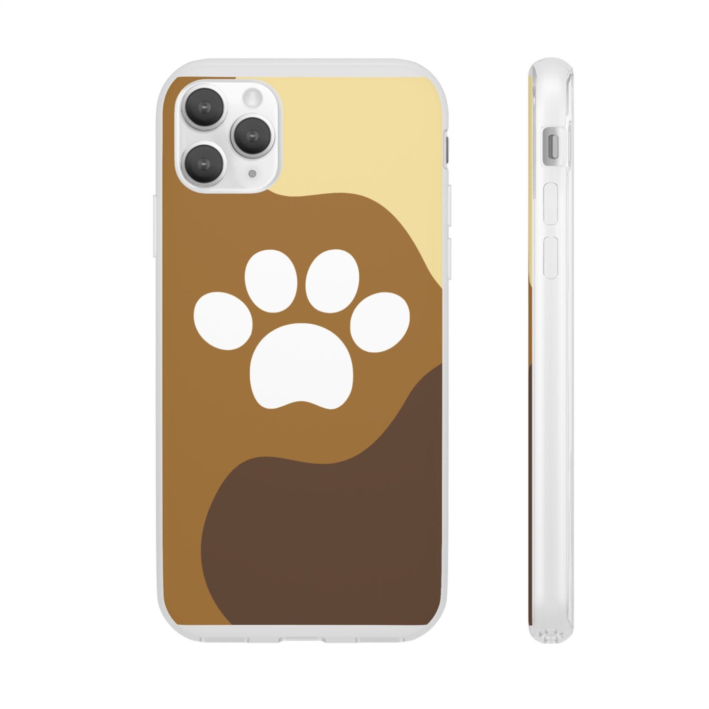 Pet Lover's Flexi Case, Cute Dog Paw Phone Cover, Animal Lover Gift, Dog Mom Accessory, Unique Pet Design Case
