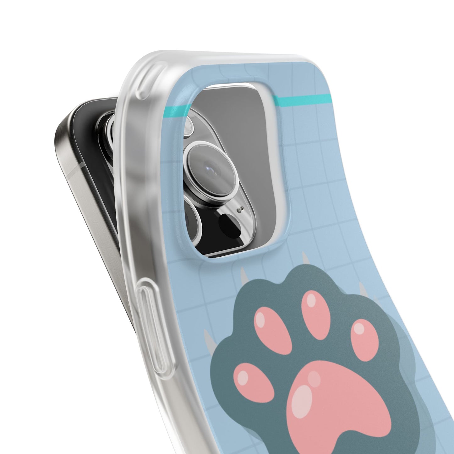 Paw Print Phone Case, Cute Pet Lover Flexi Cases, Dog Cat Accessory, Gift for Animal Lovers, Durable and Stylish Gadget Cover