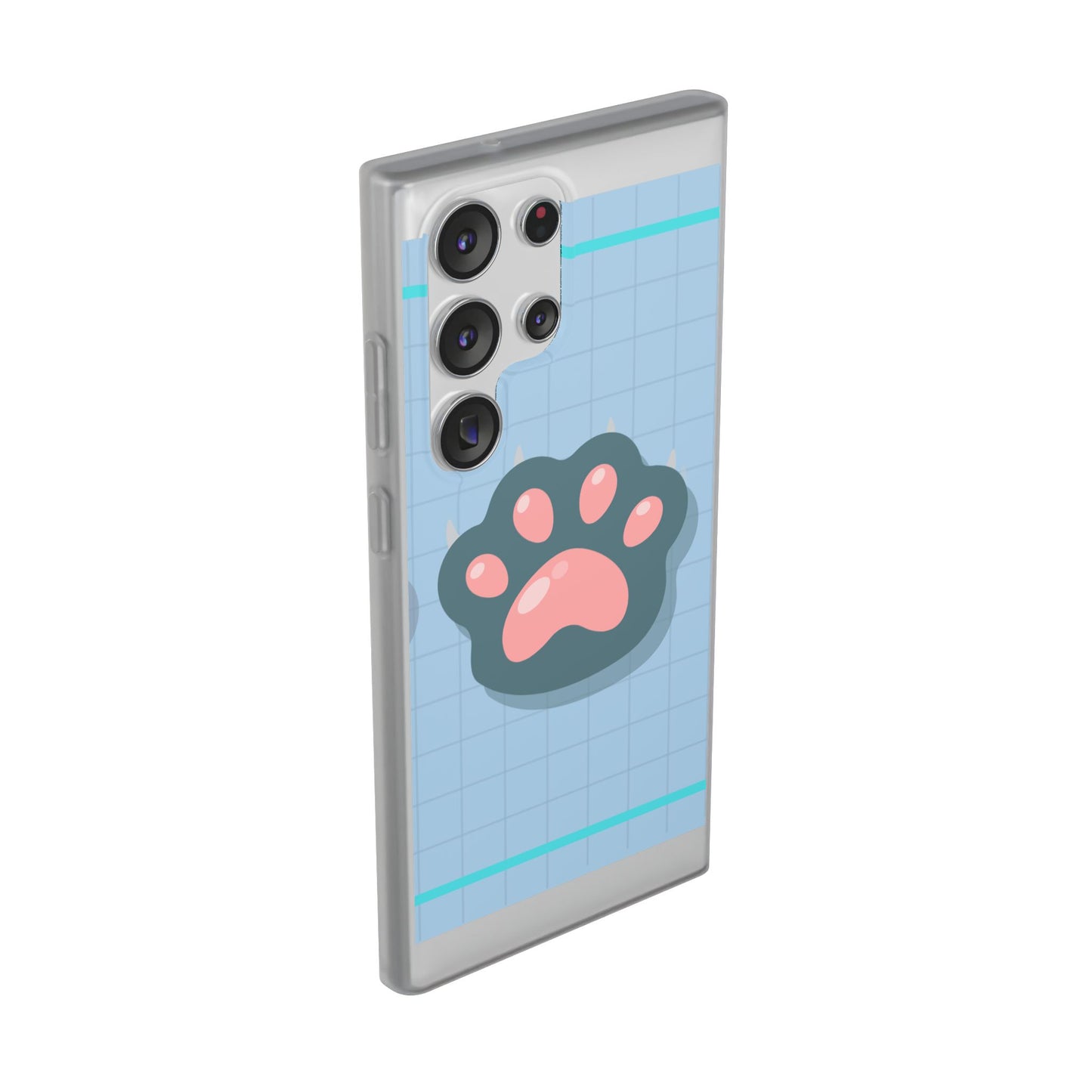 Paw Print Phone Case, Cute Pet Lover Flexi Cases, Dog Cat Accessory, Gift for Animal Lovers, Durable and Stylish Gadget Cover