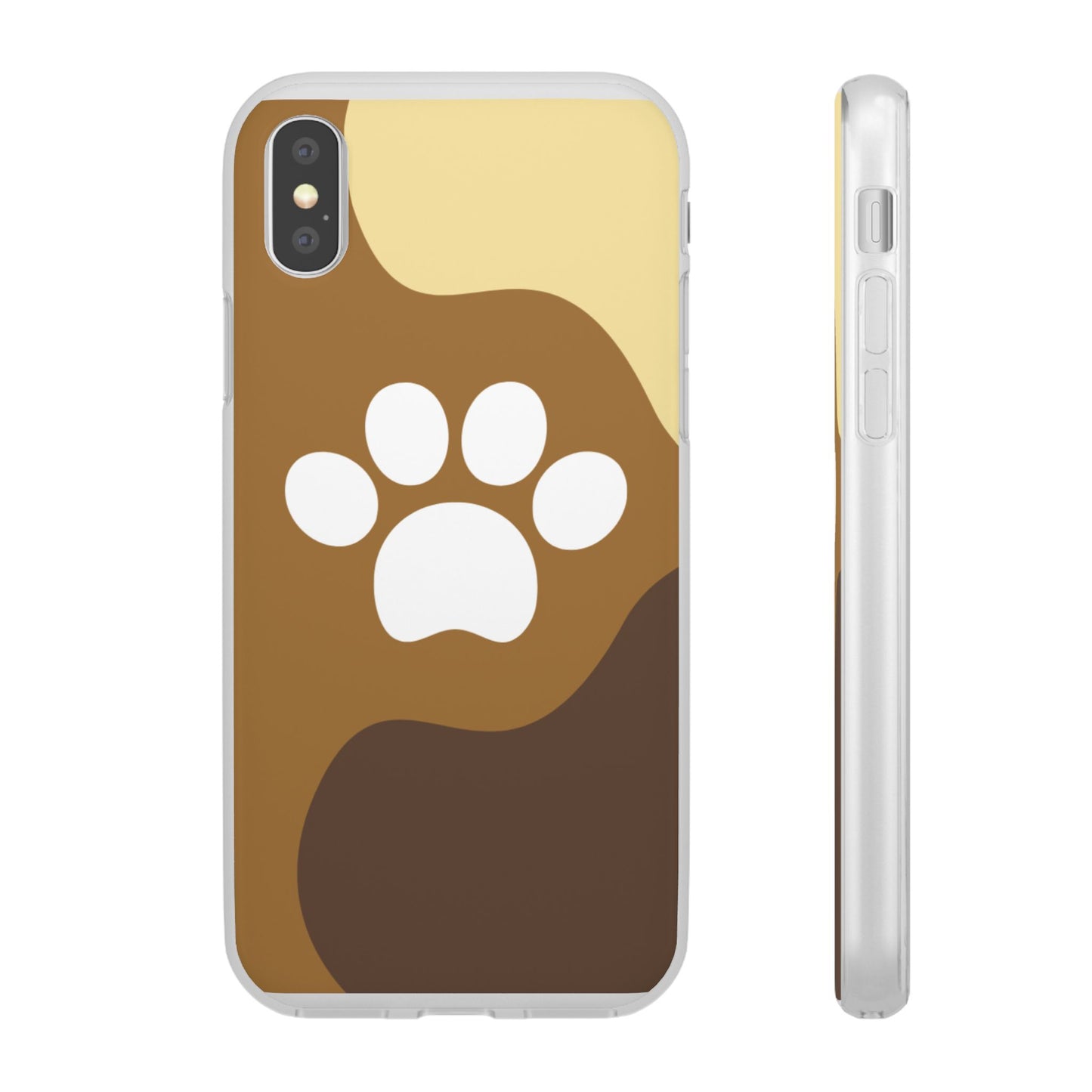 Pet Lover's Flexi Case, Cute Dog Paw Phone Cover, Animal Lover Gift, Dog Mom Accessory, Unique Pet Design Case
