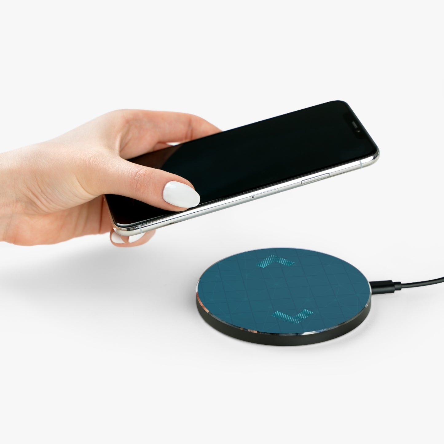 Sleek Wireless Charger, Modern Phone Docking Station, Gifts for Tech Lovers, Desk Accessories, Eco-Friendly Charging Pad