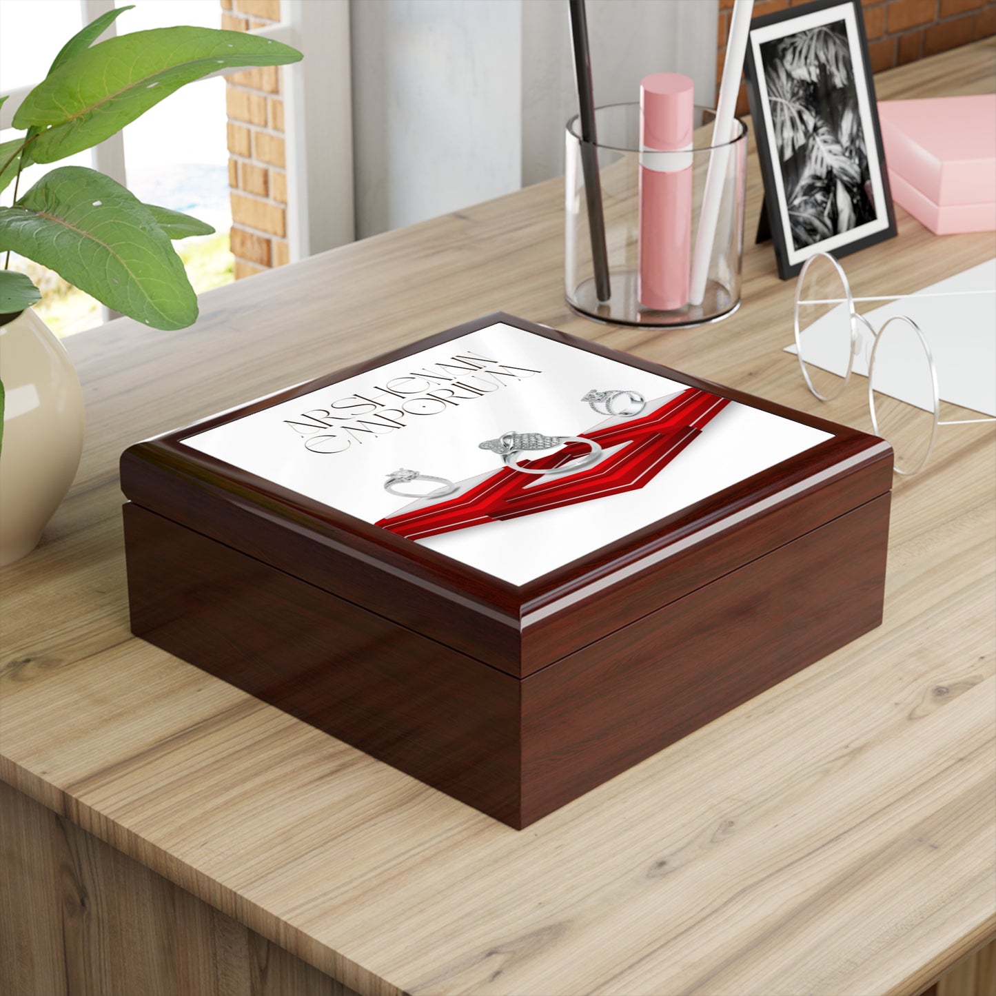 Chic Jewelry Box, Personalized Keepsake Organizer, Elegant Ring Storage, Gift for Her, Wedding or Birthday