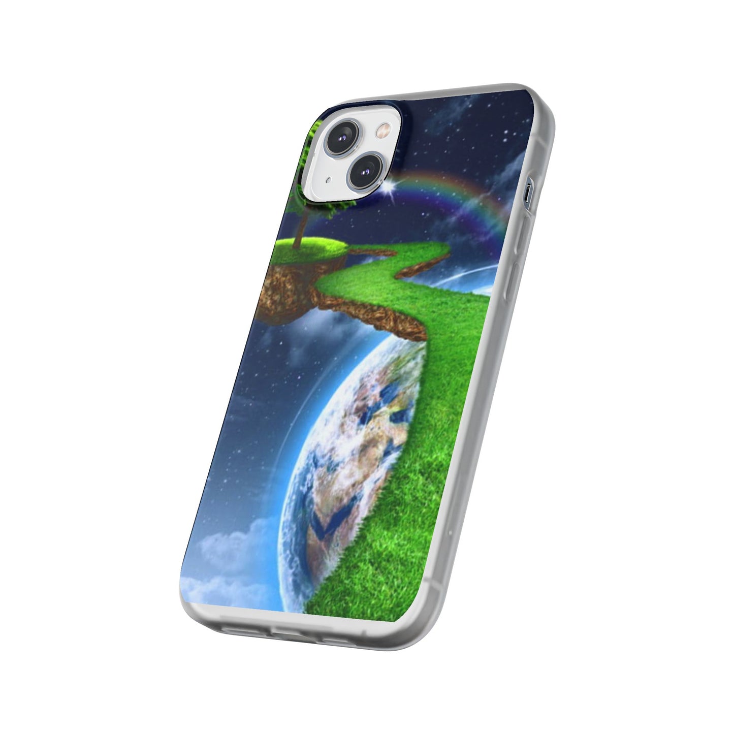 Dreamy Landscape Phone Case, Eco-Friendly Cell Phone Cover, Nature Inspired Gift, Aesthetic Mobile Case, Vibrant Rainbow Design