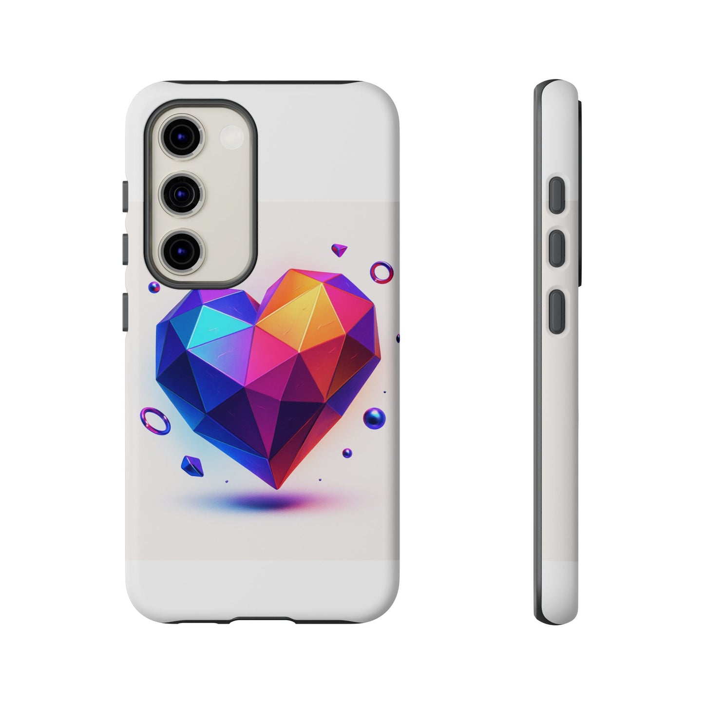 Vibrant Heart Phone Case, Tough Cases, Colorful Phone Cover, Unique Protector, Gift for Her, Cute Accessory