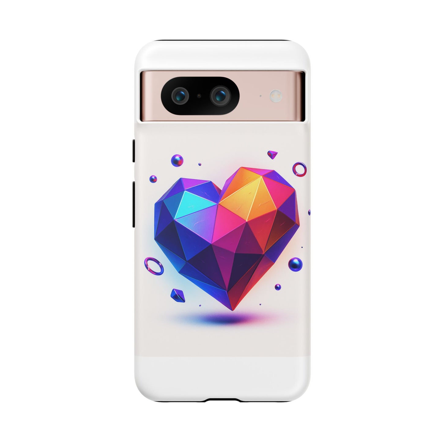 Vibrant Heart Phone Case, Tough Cases, Colorful Phone Cover, Unique Protector, Gift for Her, Cute Accessory