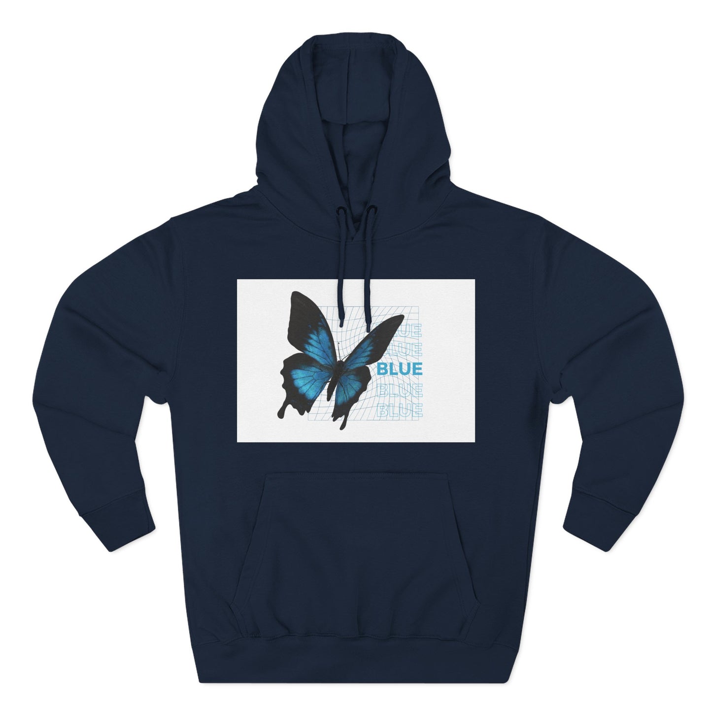 Butterfly Art Hoodie, Soft Fleece Sweatshirt, Gift for Nature Lovers, Stylish Casual Wear, Cozy Trendy Winter Apparel