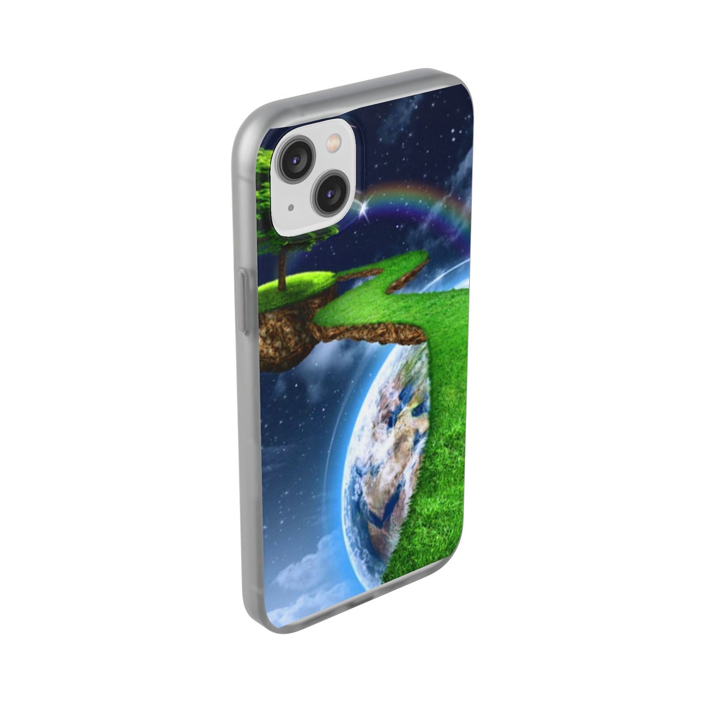Dreamy Landscape Phone Case, Eco-Friendly Cell Phone Cover, Nature Inspired Gift, Aesthetic Mobile Case, Vibrant Rainbow Design