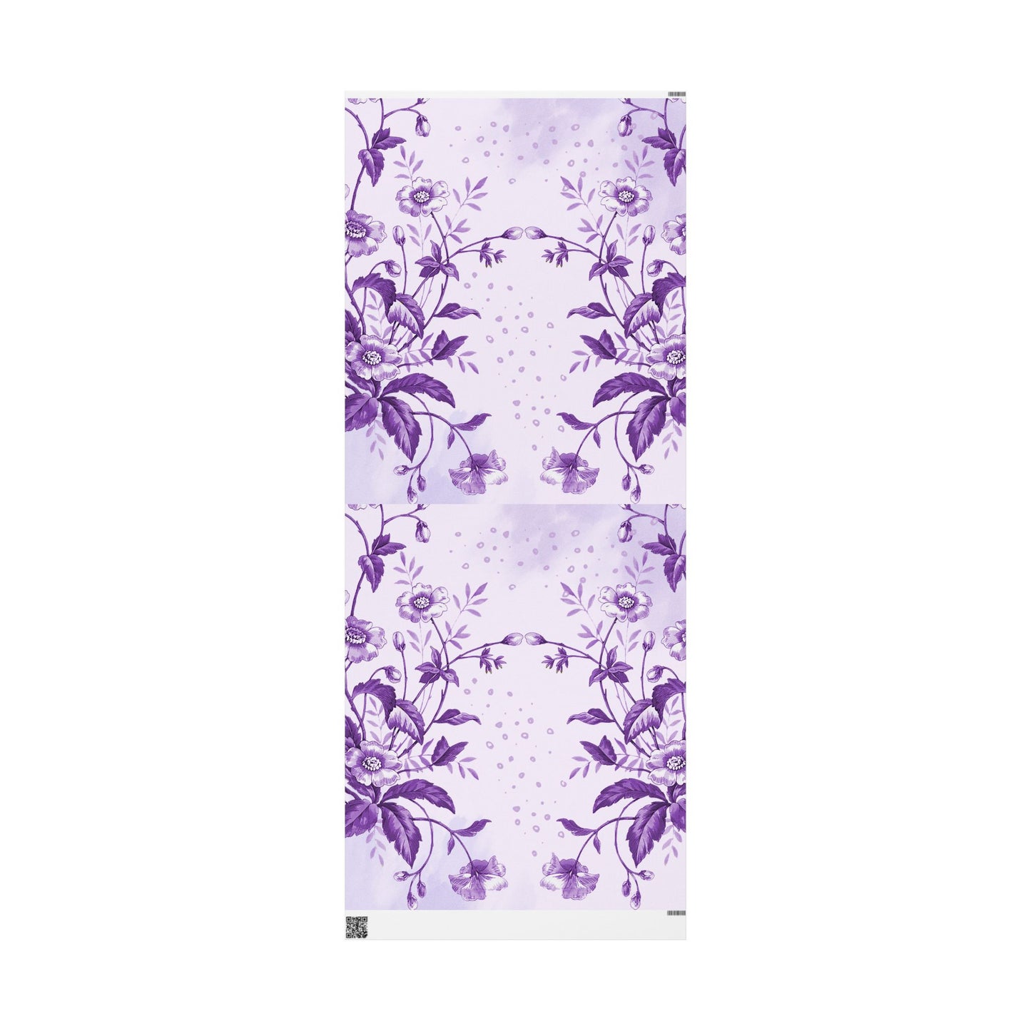 Elegant Floral Wrapping Paper, Luxury Gift Wrap, Purple Floral Design, Birthday, Wedding, Holiday Gift Wrap, Eco-friendly