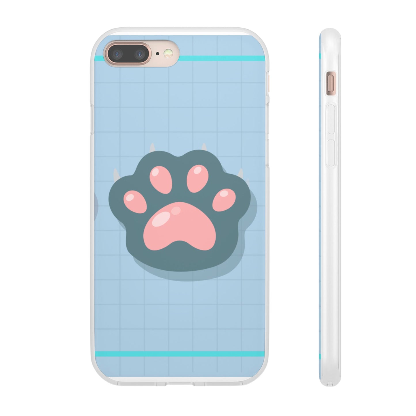 Paw Print Phone Case, Cute Pet Lover Flexi Cases, Dog Cat Accessory, Gift for Animal Lovers, Durable and Stylish Gadget Cover