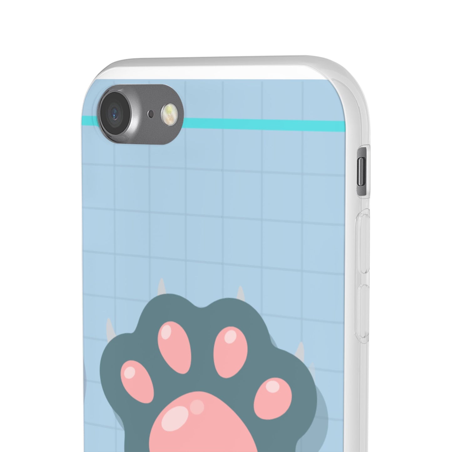 Paw Print Phone Case, Cute Pet Lover Flexi Cases, Dog Cat Accessory, Gift for Animal Lovers, Durable and Stylish Gadget Cover