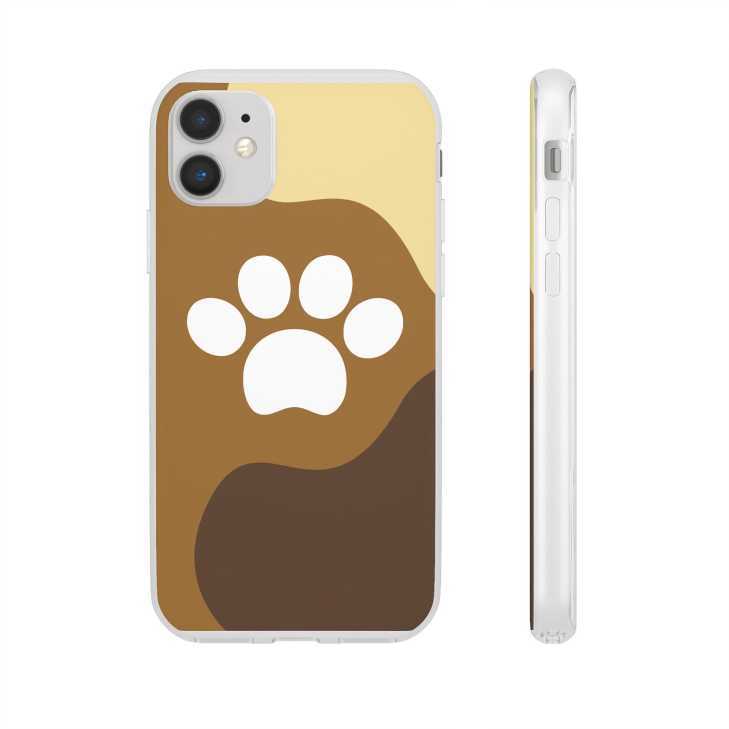 Pet Lover's Flexi Case, Cute Dog Paw Phone Cover, Animal Lover Gift, Dog Mom Accessory, Unique Pet Design Case