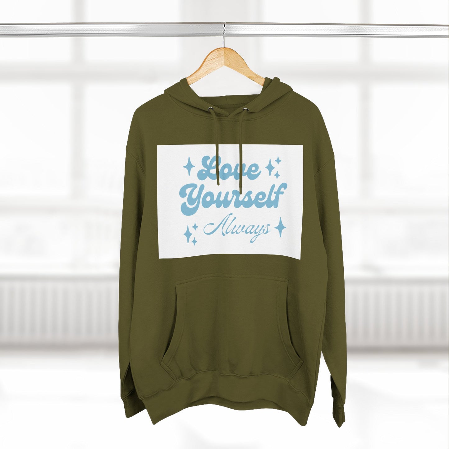 Love Yourself Fleece Hoodie | Cozy Self-Care Sweatshirt | Inspirational Apparel | Motivational Gift | Positive Vibes Hoodie