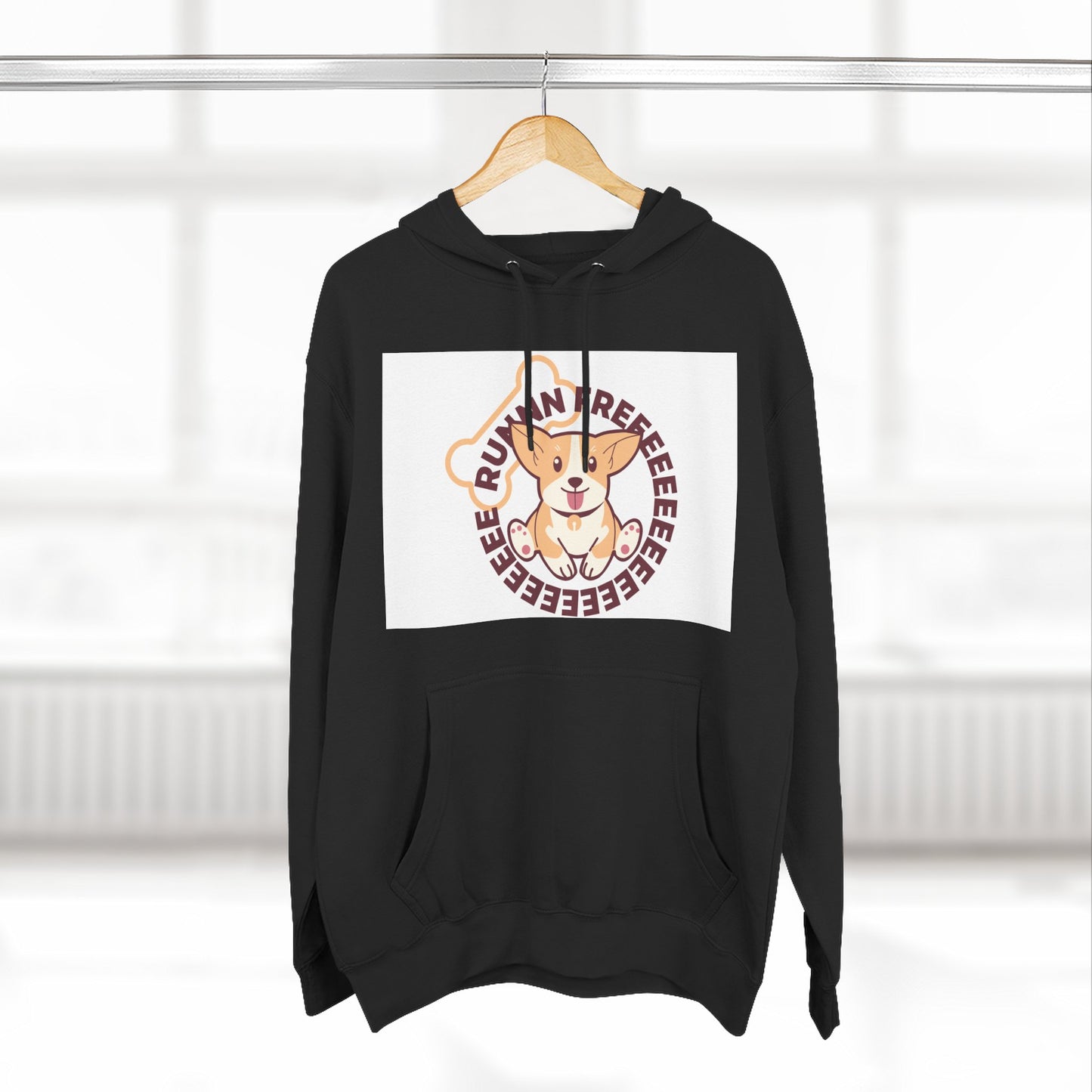 Cute Corgi Hoodie with Fun Text, Cozy Sweatshirt for Dog Lovers, Perfect Gift for Birthdays and Holidays, Fleece Sweatshirt