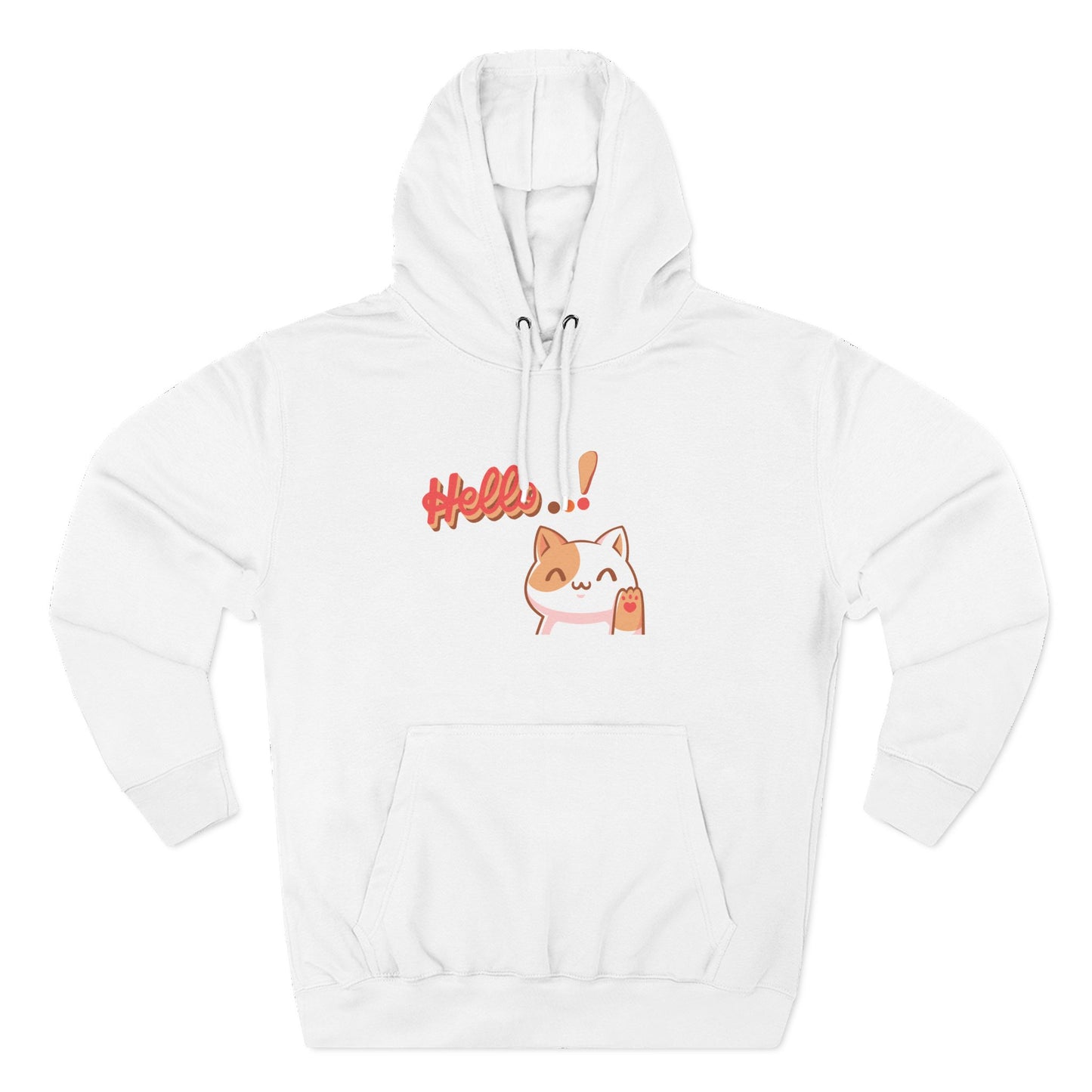 Cute Cat Hoodie with Motivational Design - Perfect Gift for Cat Lovers, Cozy Fleece Hoodie for Any Occasion, Stylish Streetwear