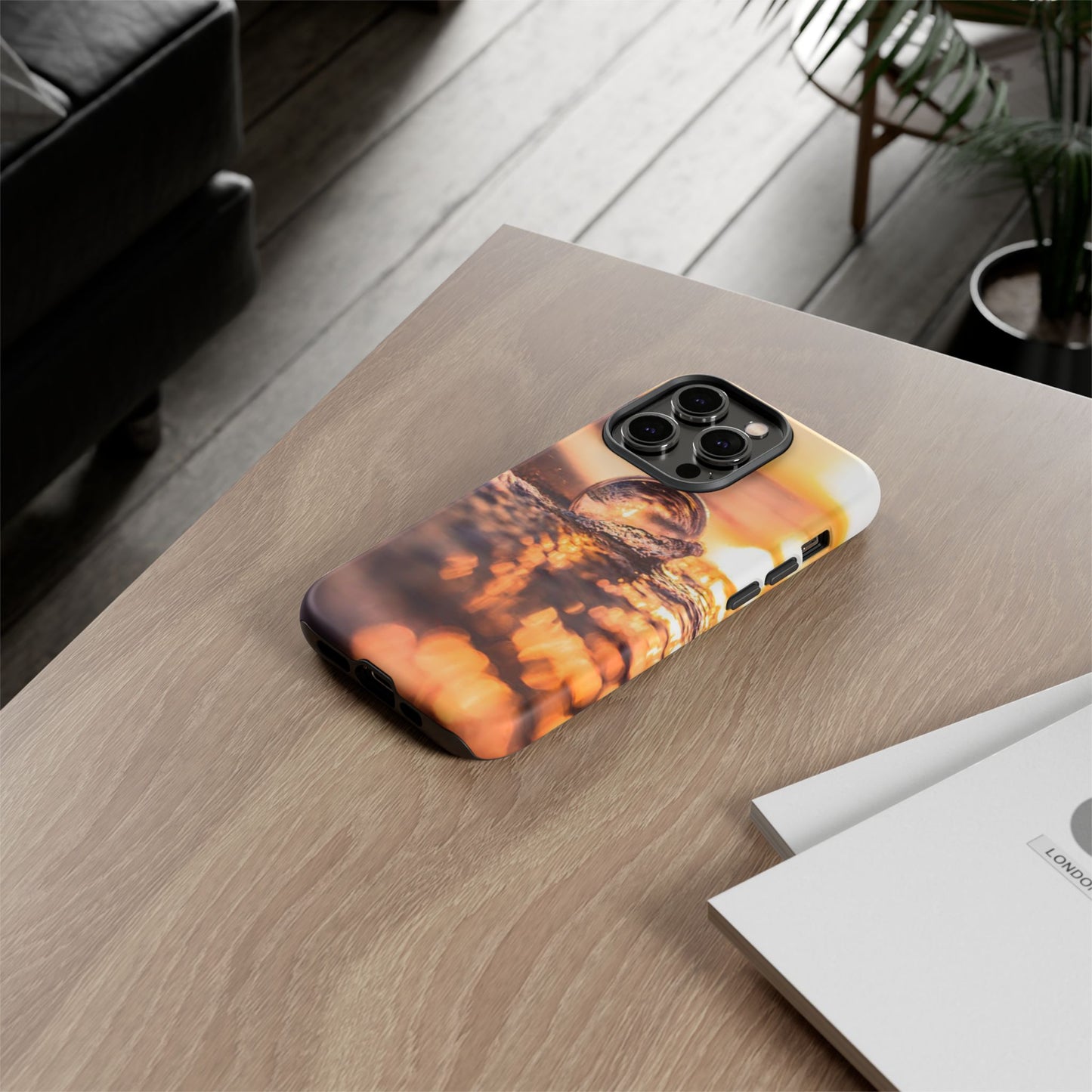 Sunset Bubble Phone Case, Tough Cases, Beach Lover Gift, Summer Vibes, Cell Phone Accessories, Unique Design, Nature Photography