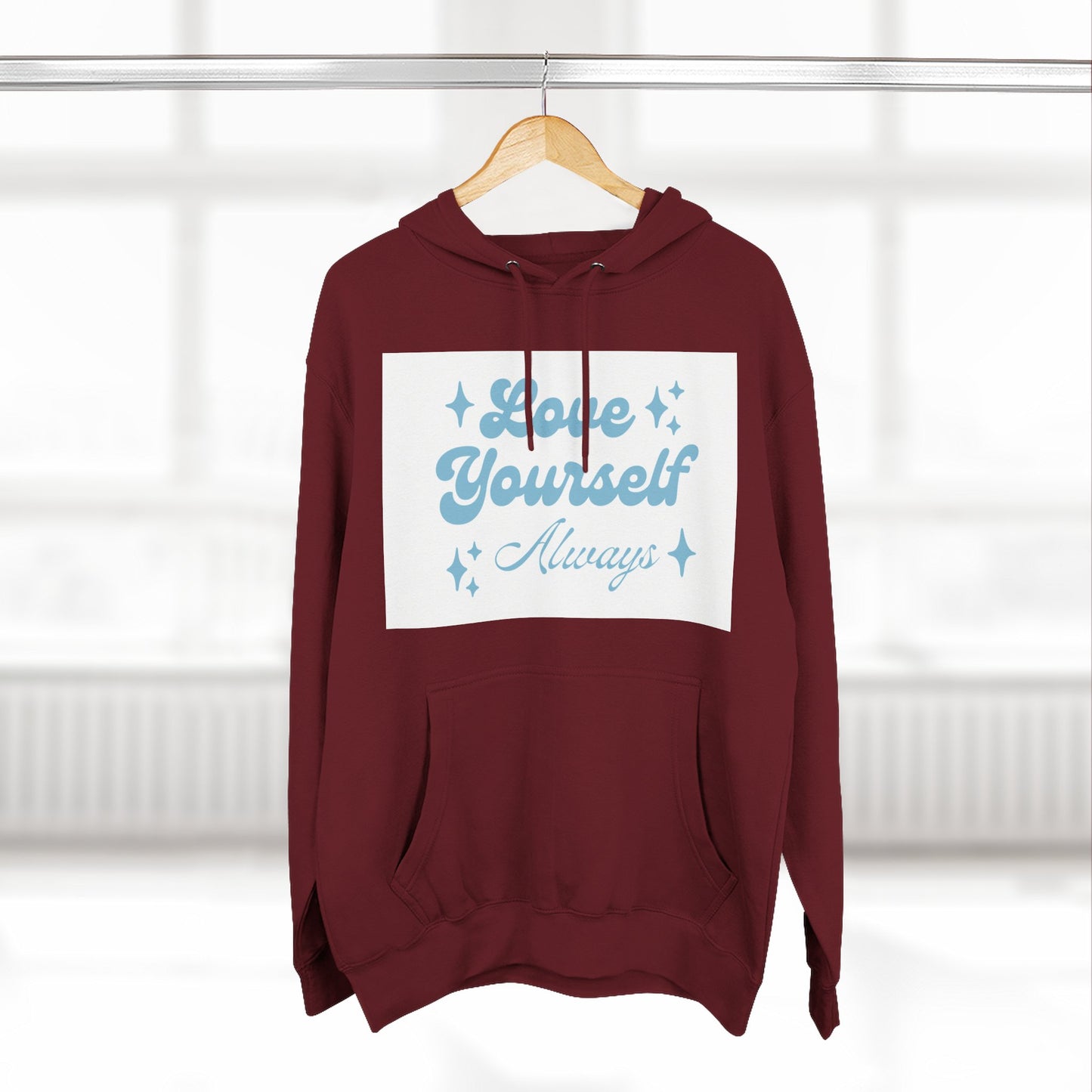 Love Yourself Fleece Hoodie | Cozy Self-Care Sweatshirt | Inspirational Apparel | Motivational Gift | Positive Vibes Hoodie