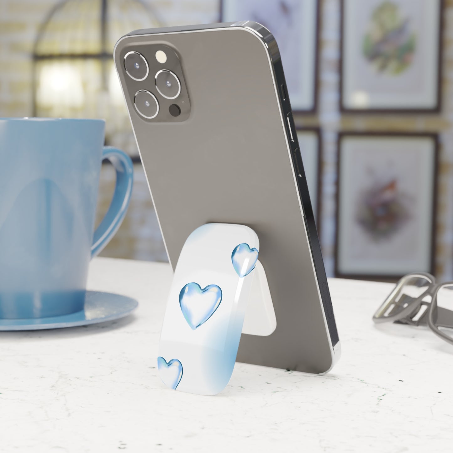 Heart-Themed Phone Grip, Cute Accessory for Teens, Adjustable Pop Socket, Ideal Gift for Friends, Trendy Phone Stand