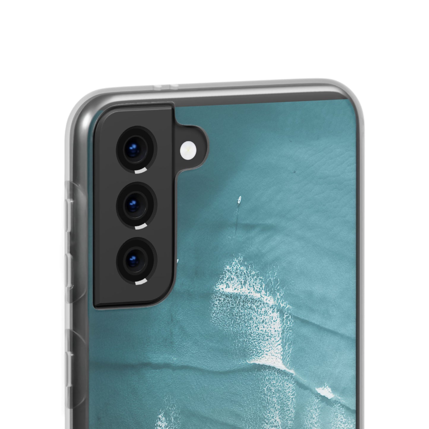 Ocean Waves Inspirational Phone Case, Beach Flexi Case, Life Quote Accessory, Coastal Decor, Gift