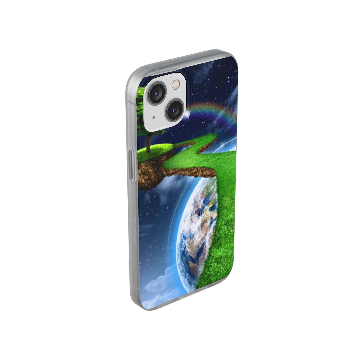 Dreamy Landscape Phone Case, Eco-Friendly Cell Phone Cover, Nature Inspired Gift, Aesthetic Mobile Case, Vibrant Rainbow Design