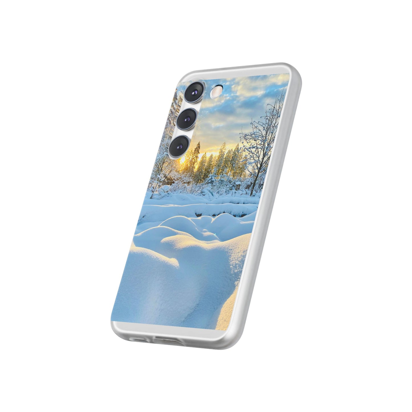 Winter Landscape Flexi Cases, Nature Phone Cover, Scenic Case, Holiday Gift, Seasonal Accessory, Outdoor Lover's Item