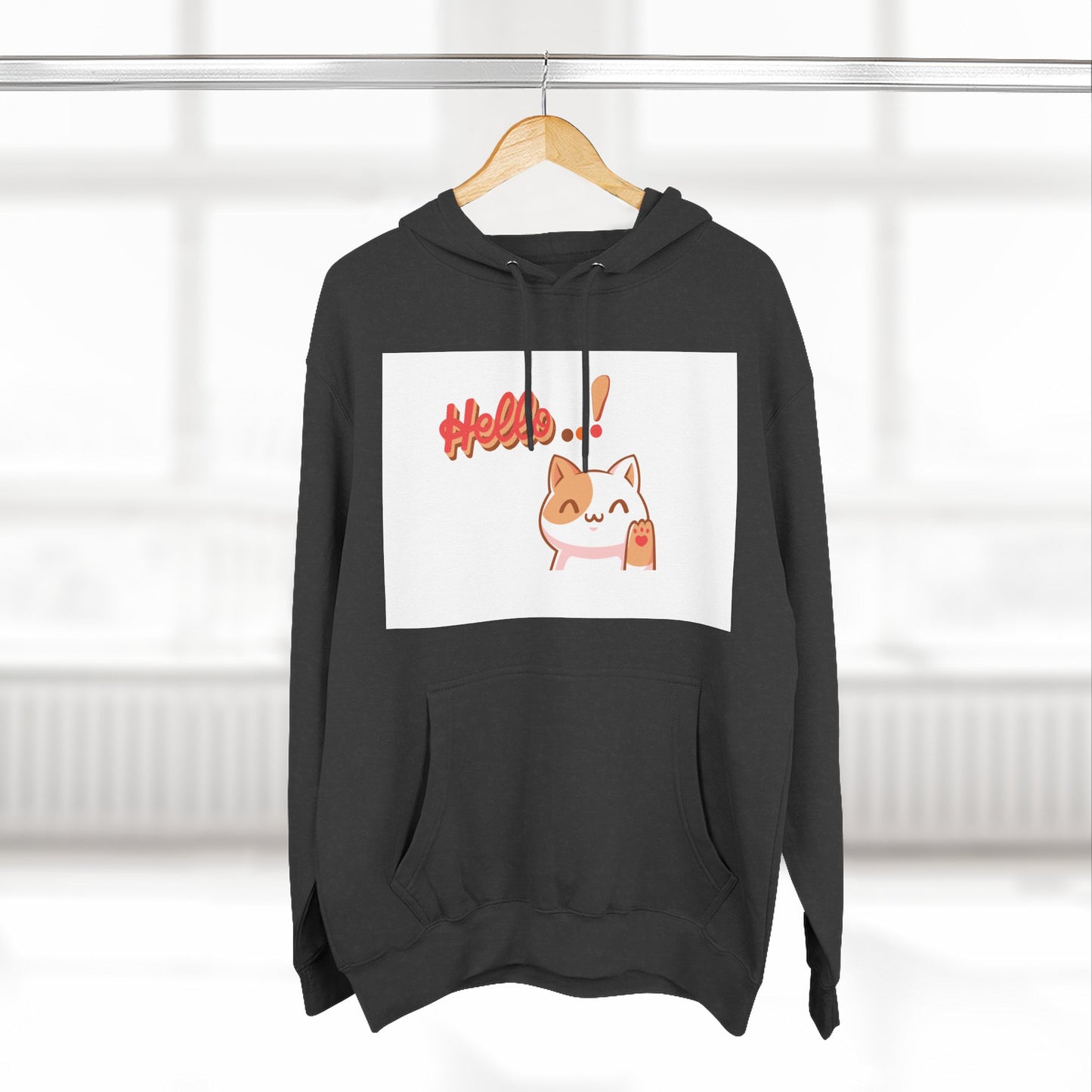 Cute Cat Hoodie with Motivational Design - Perfect Gift for Cat Lovers, Cozy Fleece Hoodie for Any Occasion, Stylish Streetwear