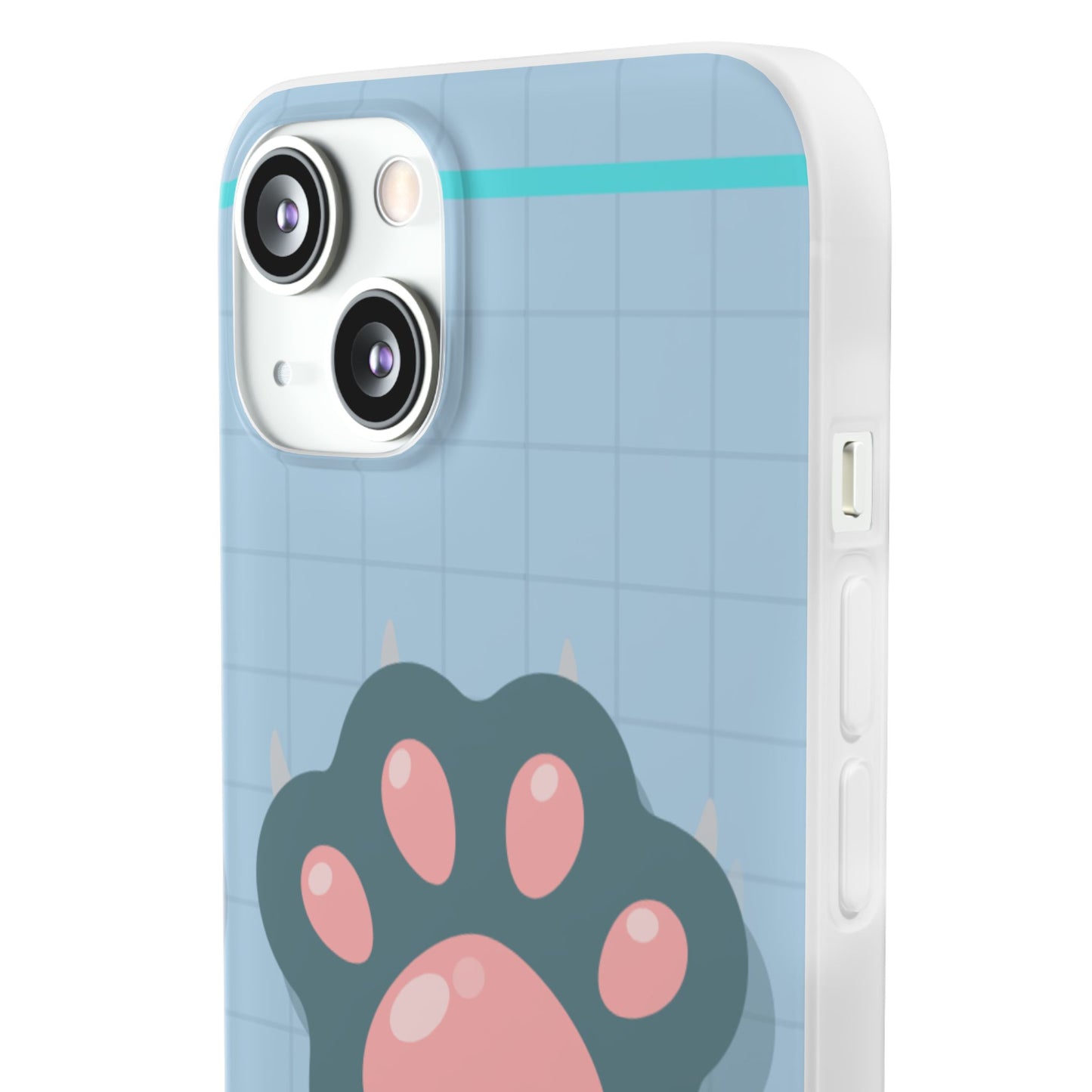 Paw Print Phone Case, Cute Pet Lover Flexi Cases, Dog Cat Accessory, Gift for Animal Lovers, Durable and Stylish Gadget Cover