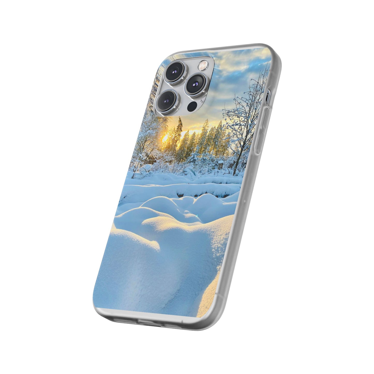 Winter Landscape Flexi Cases, Nature Phone Cover, Scenic Case, Holiday Gift, Seasonal Accessory, Outdoor Lover's Item