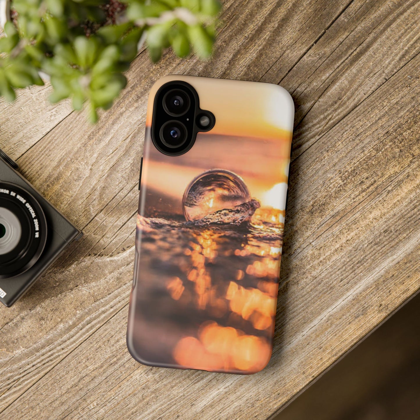 Sunset Bubble Phone Case, Tough Cases, Beach Lover Gift, Summer Vibes, Cell Phone Accessories, Unique Design, Nature Photography
