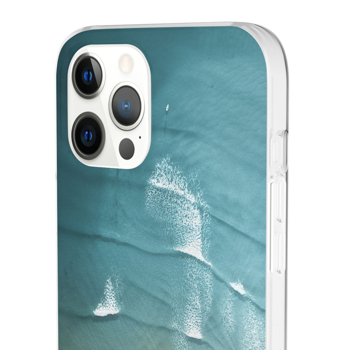 Ocean Waves Inspirational Phone Case, Beach Flexi Case, Life Quote Accessory, Coastal Decor, Gift