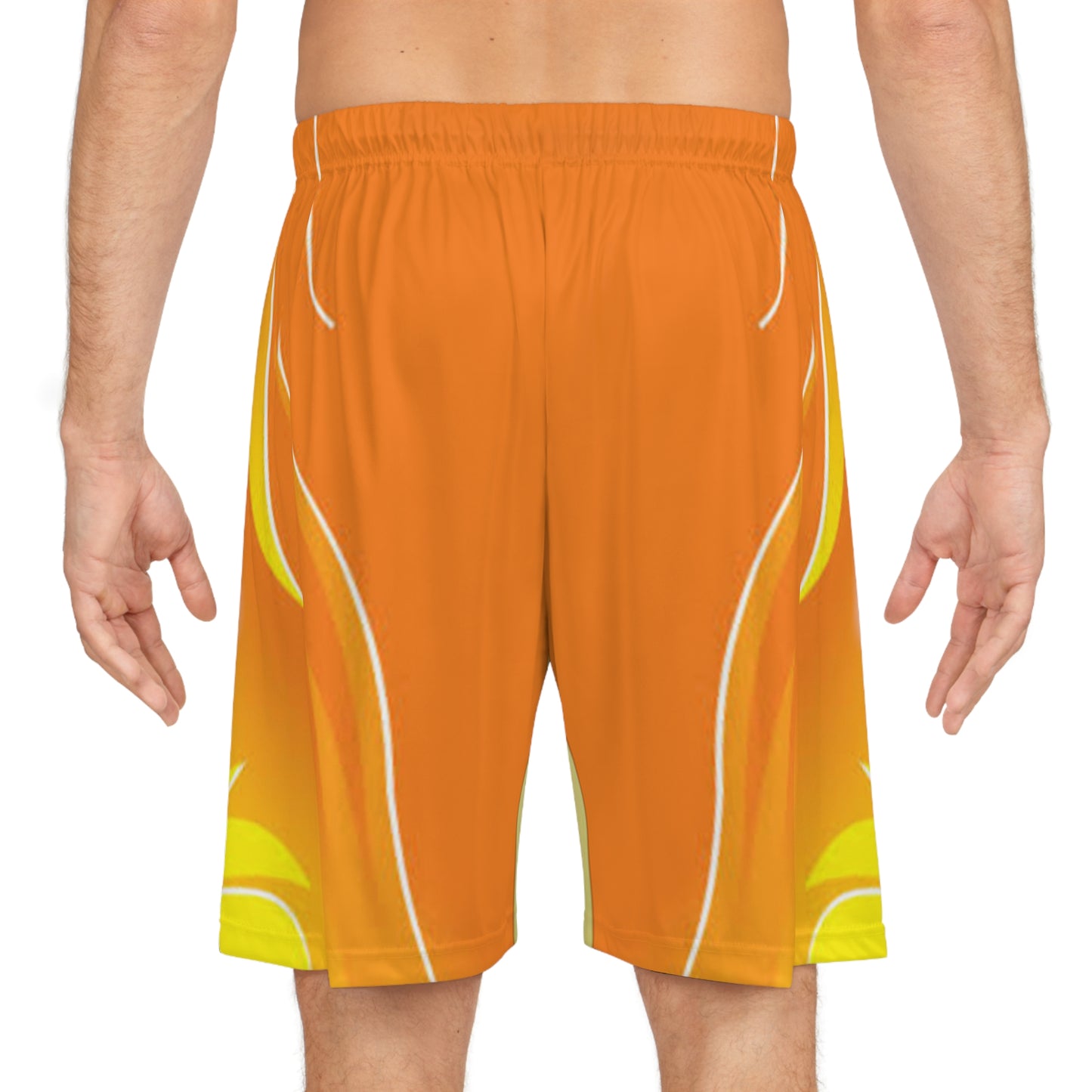 Vibrant Flame Basketball Shorts, Sportswear, Gym Gear, Summer Shorts, Activewear, Outdoor Activities