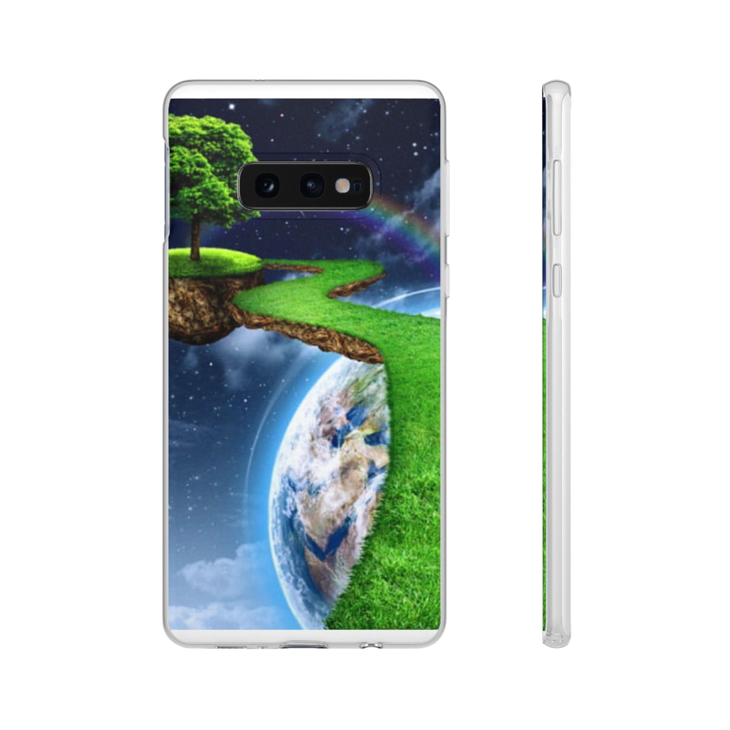 Dreamy Landscape Phone Case, Eco-Friendly Cell Phone Cover, Nature Inspired Gift, Aesthetic Mobile Case, Vibrant Rainbow Design