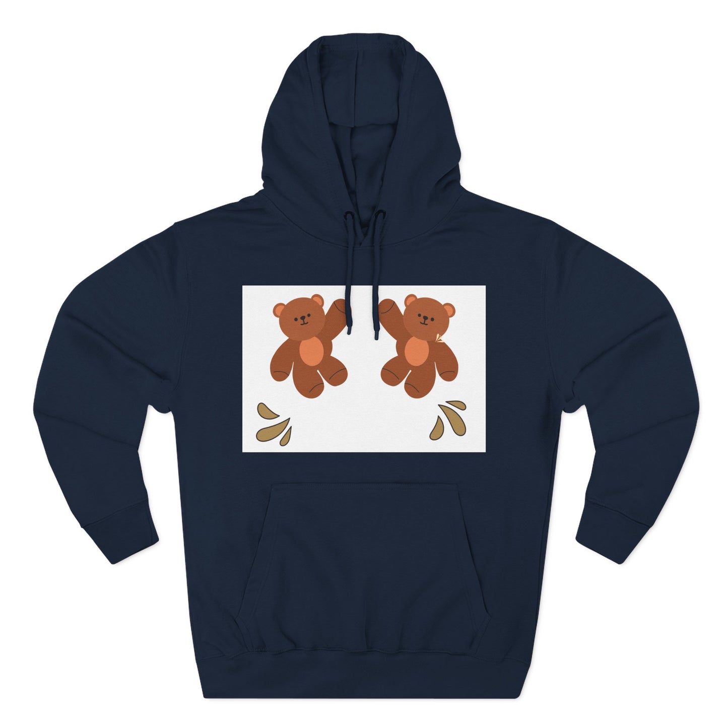 Cute Bear Fleece Hoodie | Cozy Unisex Fashion, Playful Sweatshirt, Perfect Gift, Casual Wear, Everyday Comfort, Holiday Style