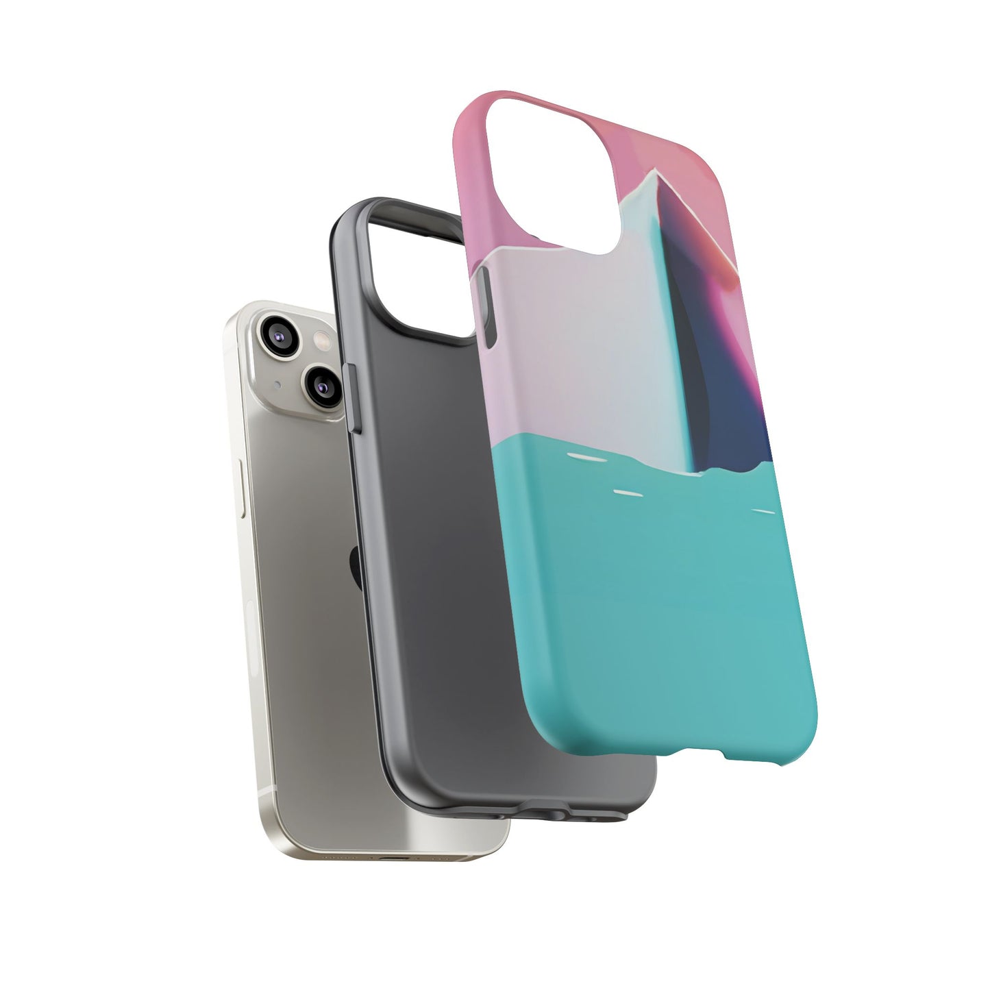 Trendy Phone Case - Abstract Iceberg Design, Phone Cover, Gift for Her, Unique Tech Accessory, Cool Aesthetic
