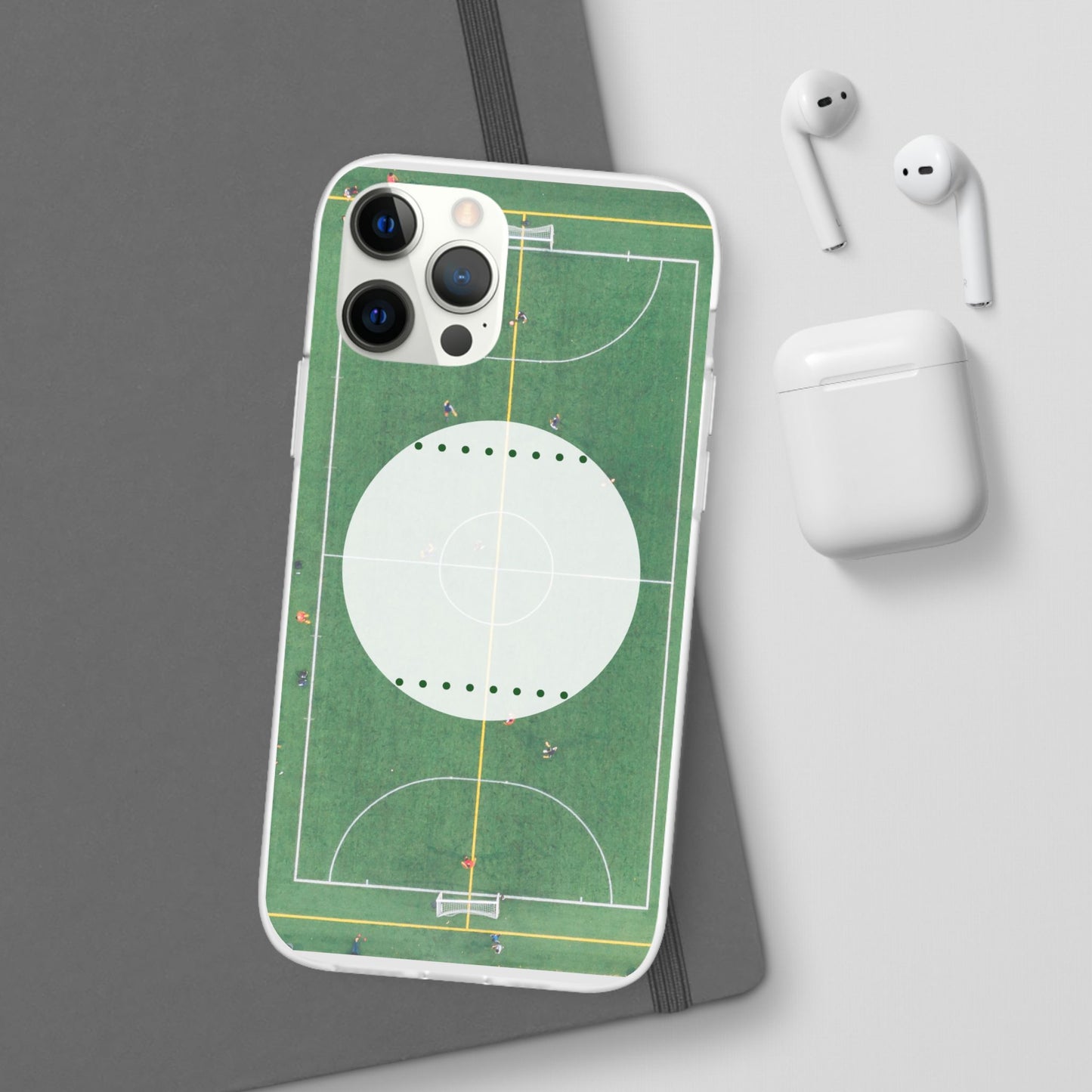 Soccer Field Phone Cases, Sporty Flexi Cases for Sports Lovers, Gift for Athletes, Unique Phone Cover, Perfect for Game Day