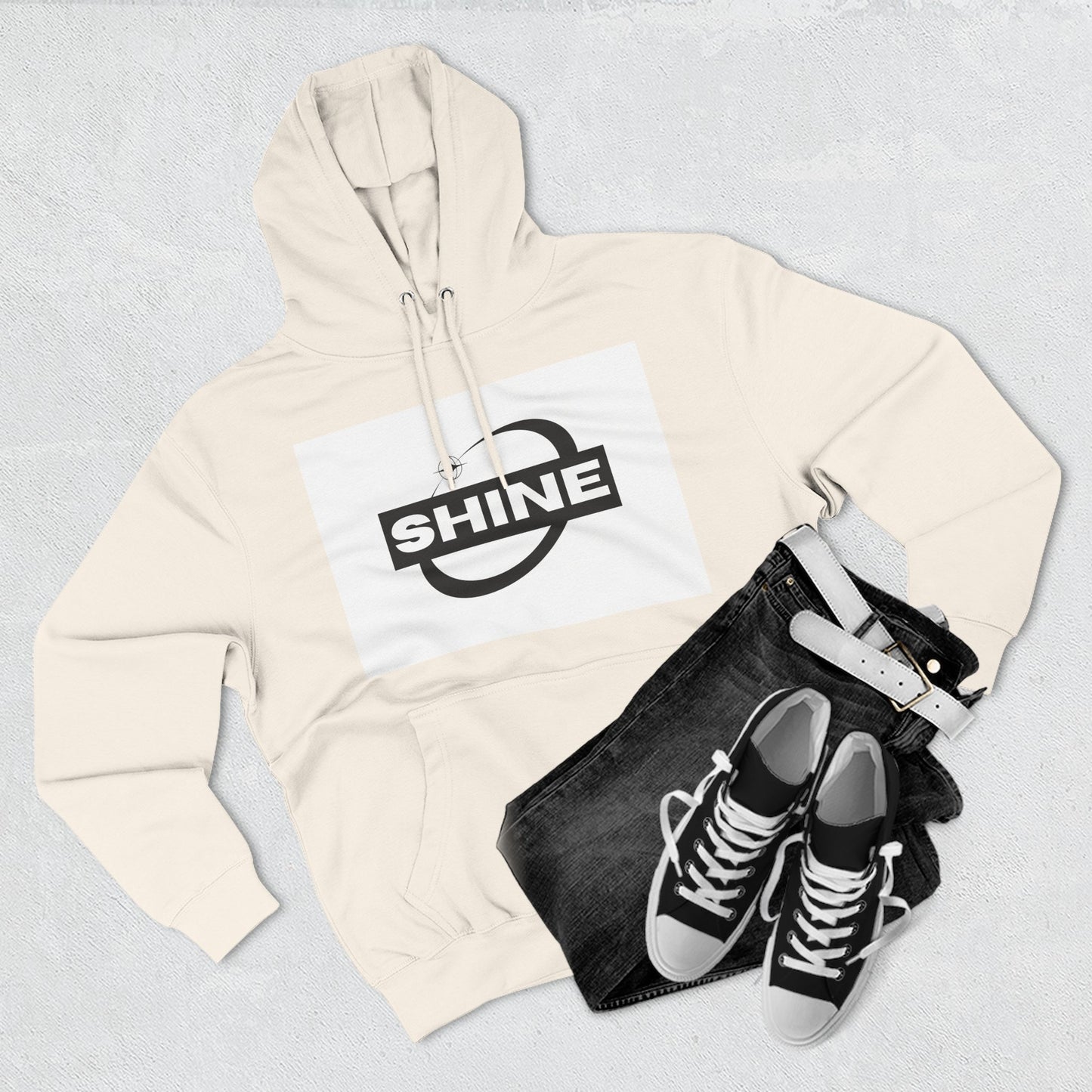 Shine & Aspire Fleece Hoodie - Cozy Sweatshirt for Inspiration, Perfect for Gifts, Winter Wear, Motivational Apparel, Casual Style