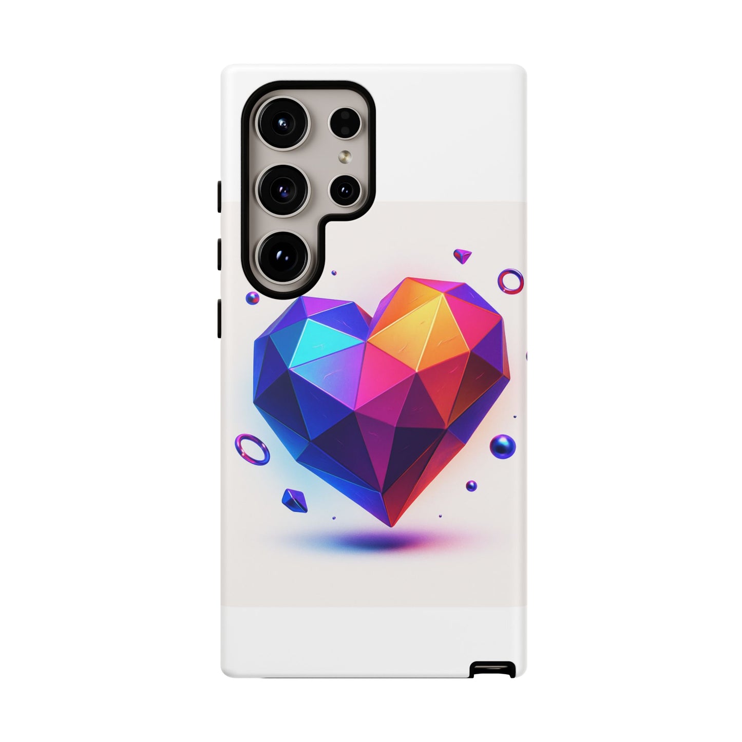 Vibrant Heart Phone Case, Tough Cases, Colorful Phone Cover, Unique Protector, Gift for Her, Cute Accessory