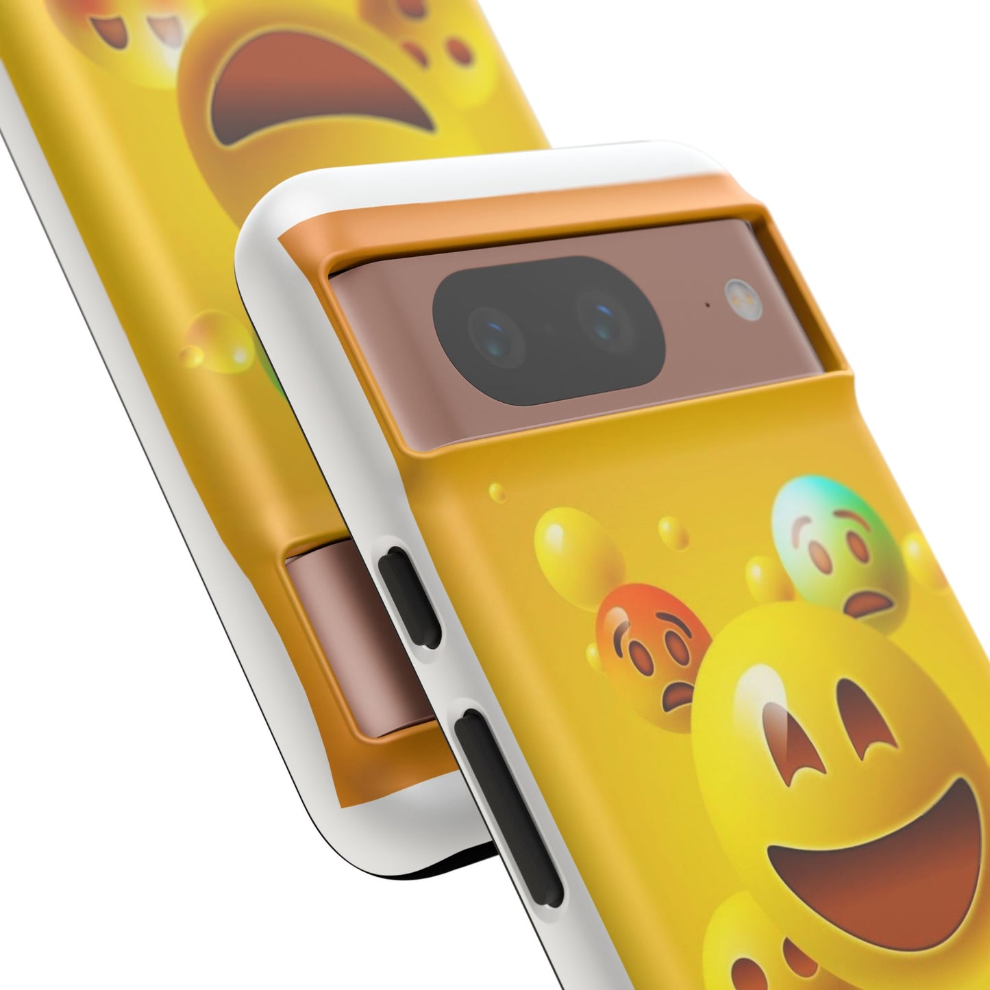 Smiley Face Phone Case, Fun Emoji Phone Cover, Durable Tough Case, Gift for Friends, Bright Yellow Accessory