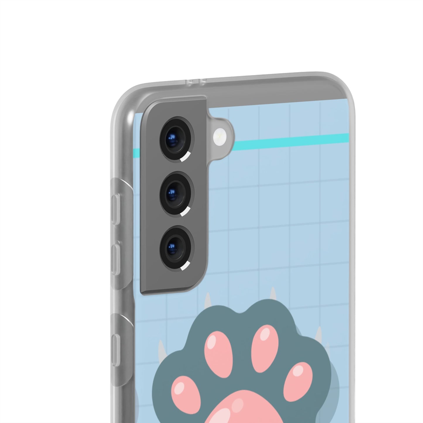 Paw Print Phone Case, Cute Pet Lover Flexi Cases, Dog Cat Accessory, Gift for Animal Lovers, Durable and Stylish Gadget Cover