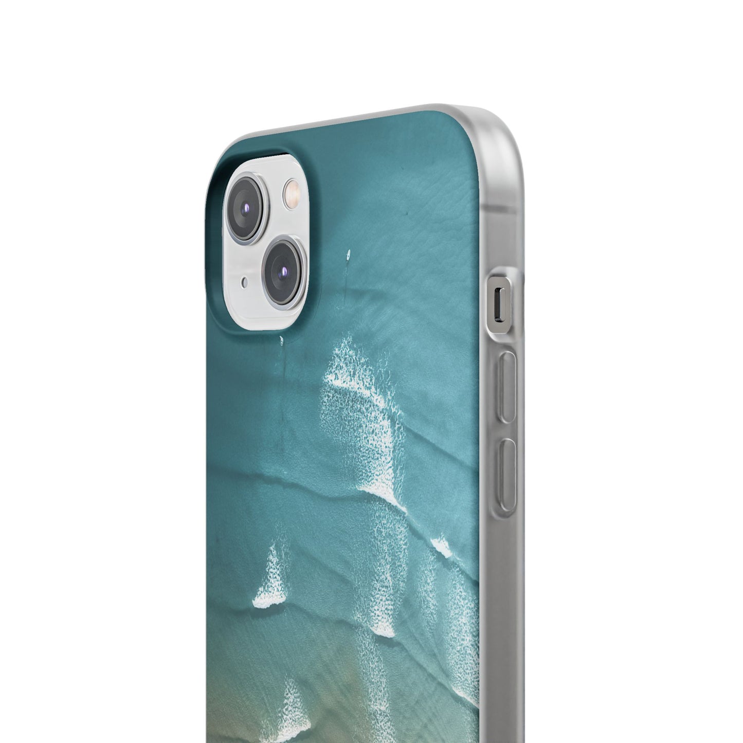 Ocean Waves Inspirational Phone Case, Beach Flexi Case, Life Quote Accessory, Coastal Decor, Gift