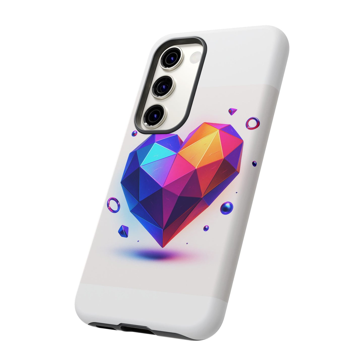 Vibrant Heart Phone Case, Tough Cases, Colorful Phone Cover, Unique Protector, Gift for Her, Cute Accessory