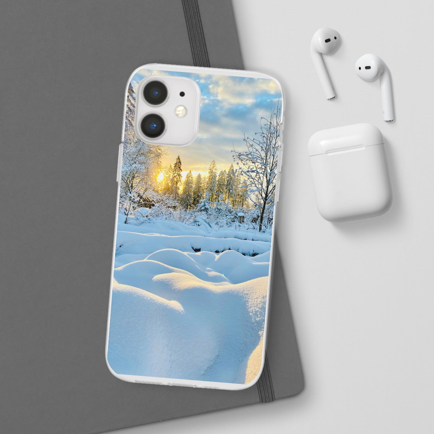 Winter Landscape Flexi Cases, Nature Phone Cover, Scenic Case, Holiday Gift, Seasonal Accessory, Outdoor Lover's Item