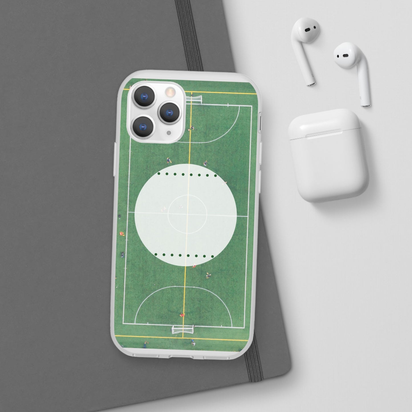 Soccer Field Phone Cases, Sporty Flexi Cases for Sports Lovers, Gift for Athletes, Unique Phone Cover, Perfect for Game Day