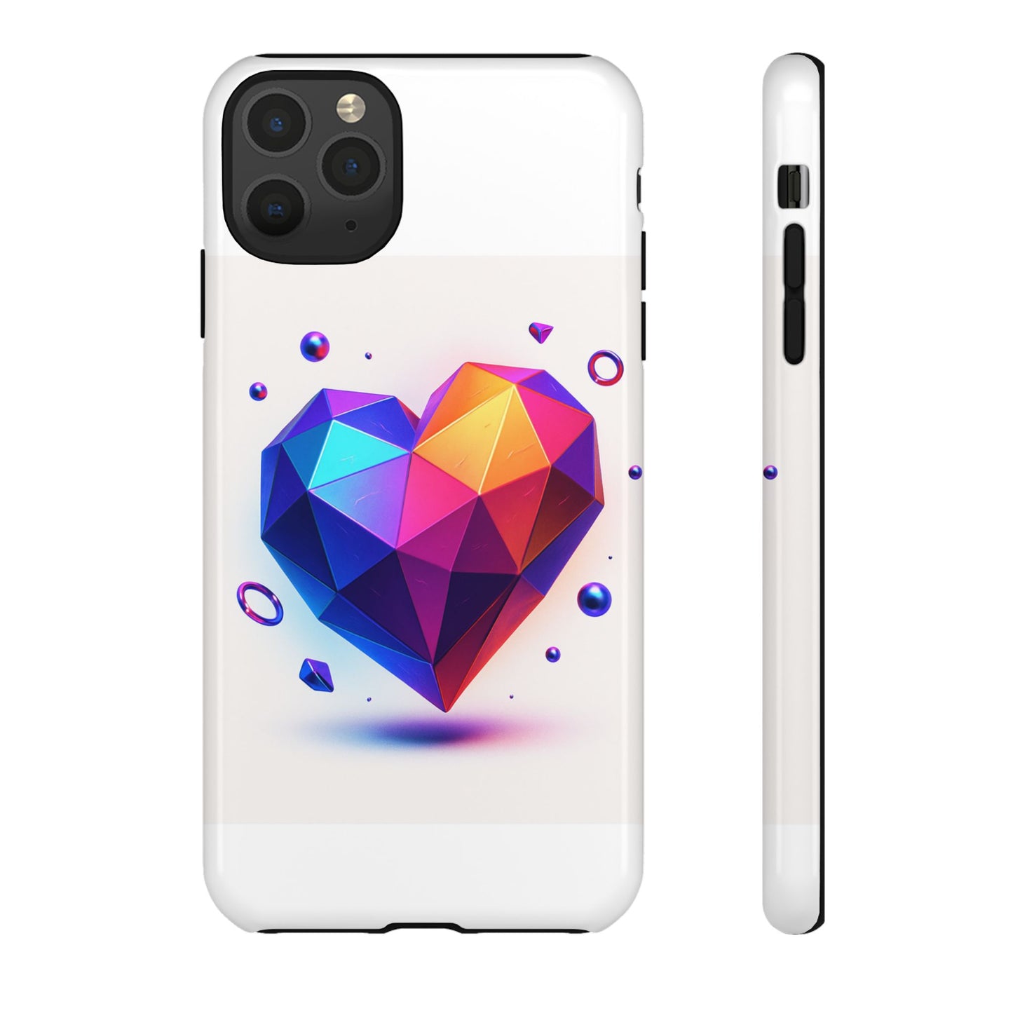 Vibrant Heart Phone Case, Tough Cases, Colorful Phone Cover, Unique Protector, Gift for Her, Cute Accessory