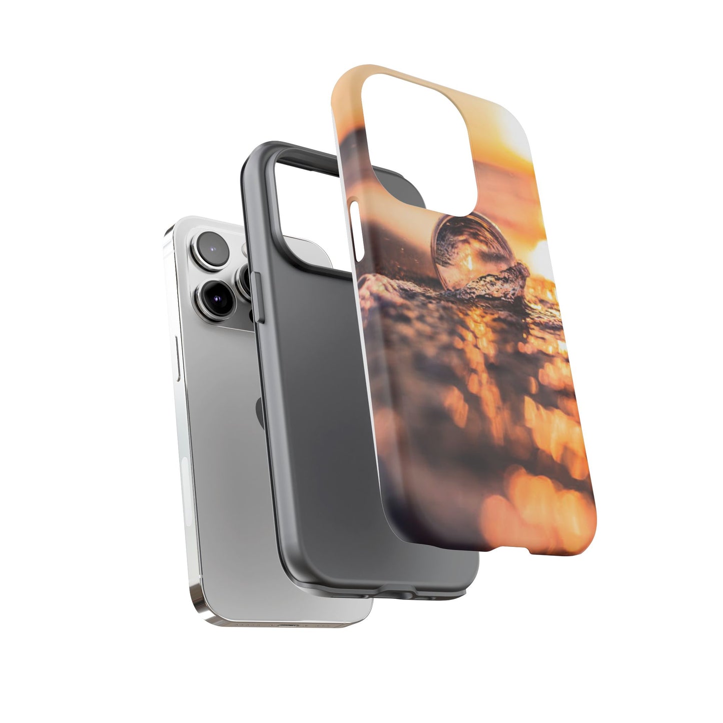 Sunset Bubble Phone Case, Tough Cases, Beach Lover Gift, Summer Vibes, Cell Phone Accessories, Unique Design, Nature Photography