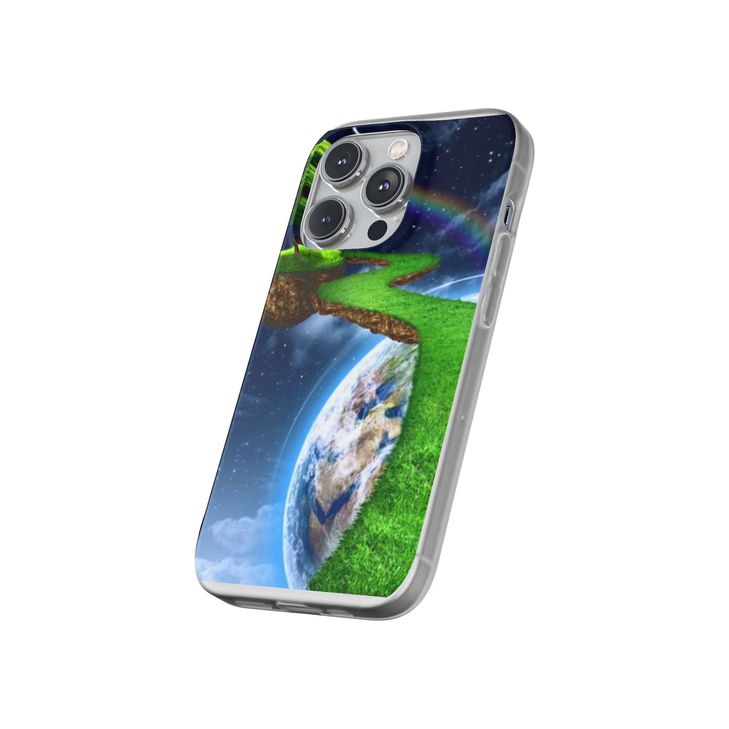 Dreamy Landscape Phone Case, Eco-Friendly Cell Phone Cover, Nature Inspired Gift, Aesthetic Mobile Case, Vibrant Rainbow Design