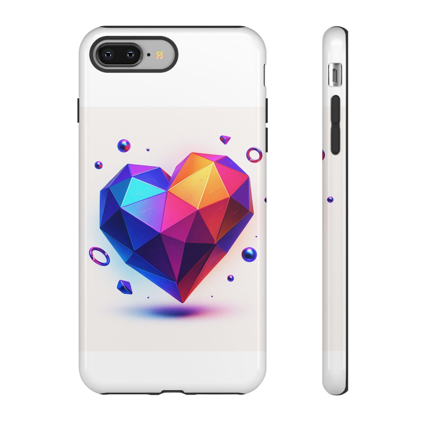 Vibrant Heart Phone Case, Tough Cases, Colorful Phone Cover, Unique Protector, Gift for Her, Cute Accessory